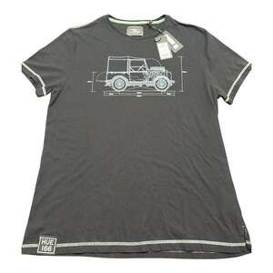 Genuine Land Rover Men's HUE 166 Blueprint Graphic T-Shirt Black XL